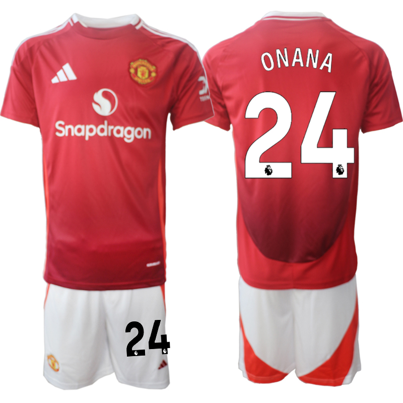 Men 2024-2025 Club Manchester United home Red #24 Soccer Jersey->manchester united jersey->Soccer Club Jersey